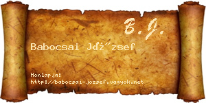 Babocsai József névjegykártya